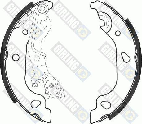 Girling 5186876 - Комплект тормозных колодок, барабанные autospares.lv