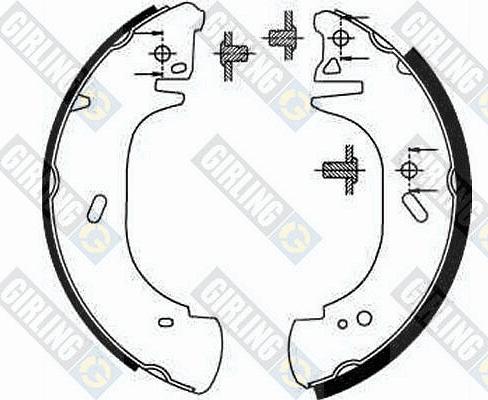 Girling 5186303 - Комплект тормозных колодок, барабанные autospares.lv