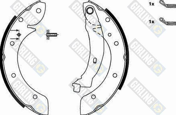 Girling 5186201 - Комплект тормозных колодок, барабанные autospares.lv