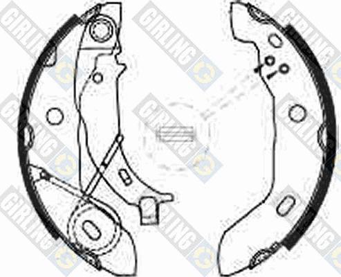 Girling 5186271 - Комплект тормозных колодок, барабанные autospares.lv