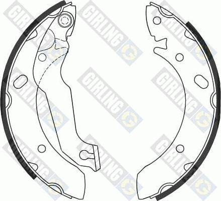 Girling 5186789 - Комплект тормозных колодок, барабанные autospares.lv