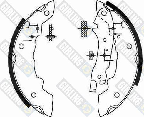 Girling 5180991 - Комплект тормозных колодок, барабанные autospares.lv