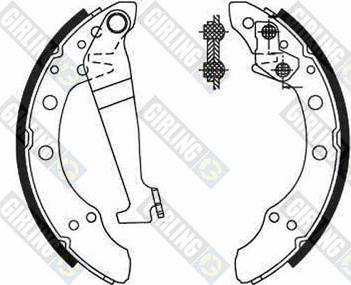 Girling 5180929 - Комплект тормозных колодок, барабанные autospares.lv