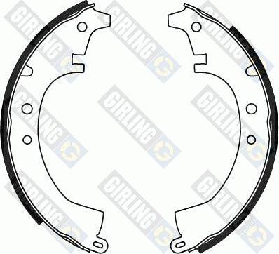 Girling 5180479 - Комплект тормозных колодок, барабанные autospares.lv