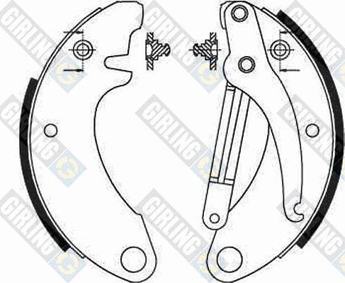 Girling 5180529 - Комплект тормозных колодок, барабанные autospares.lv