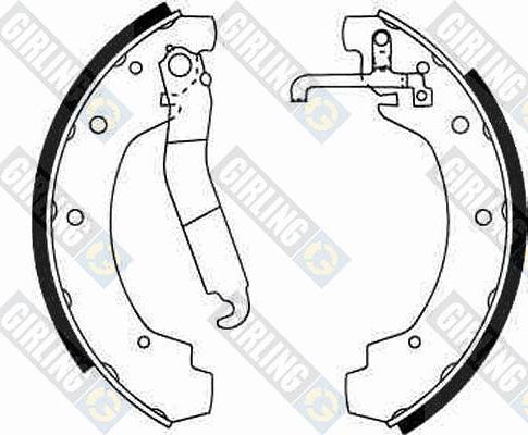 Girling 5181519 - Комплект тормозных колодок, барабанные autospares.lv