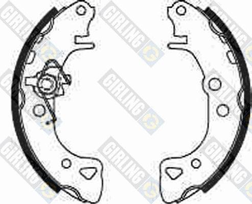 Girling 5182713 - Комплект тормозных колодок, барабанные autospares.lv