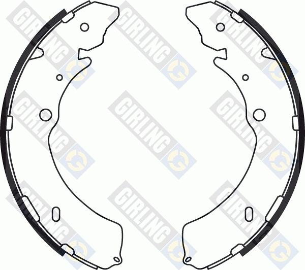 Girling 5187569 - Комплект тормозных колодок, барабанные autospares.lv