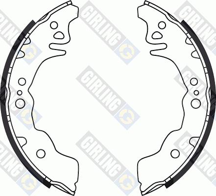 Girling 5187509 - Комплект тормозных колодок, барабанные autospares.lv