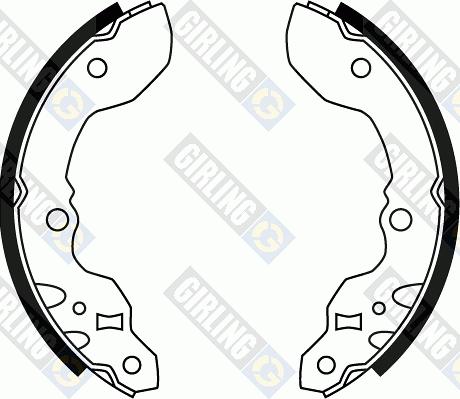 Girling 5187019 - Комплект тормозных колодок, барабанные autospares.lv