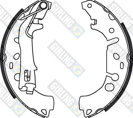 Girling 5187199 - Комплект тормозных колодок, барабанные autospares.lv