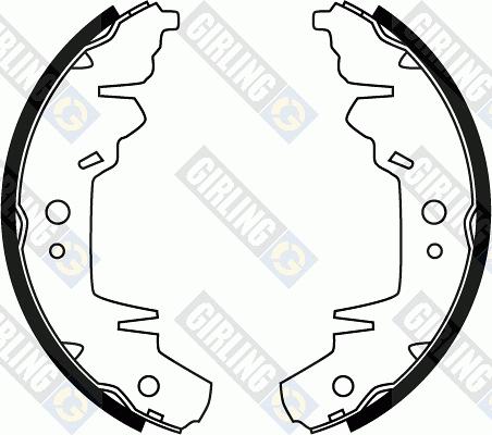 Girling 5187759 - Комплект тормозных колодок, барабанные autospares.lv