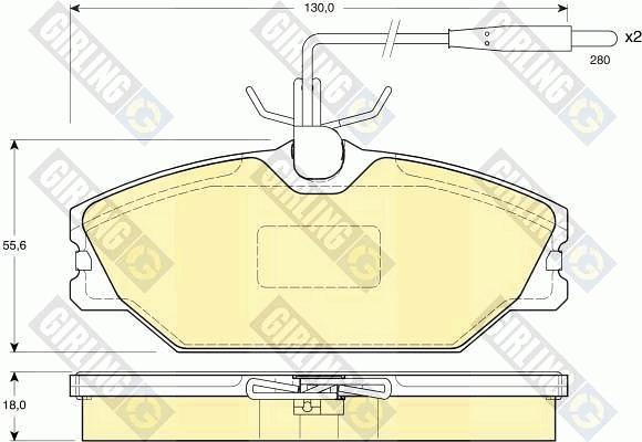 Girling 6411161 - Дисковый тормозной механизм, комплект autospares.lv