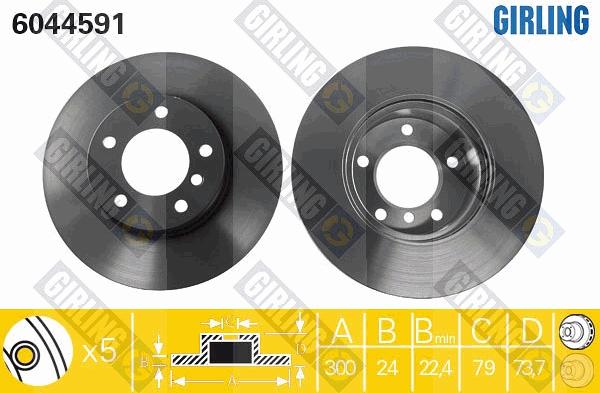 Girling 6044591 - Тормозной диск autospares.lv