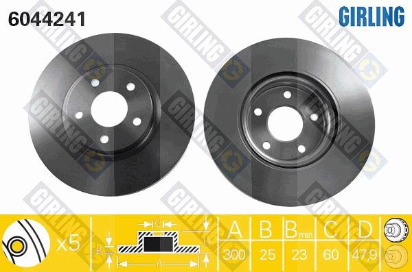 Girling 6044241 - Тормозной диск autospares.lv