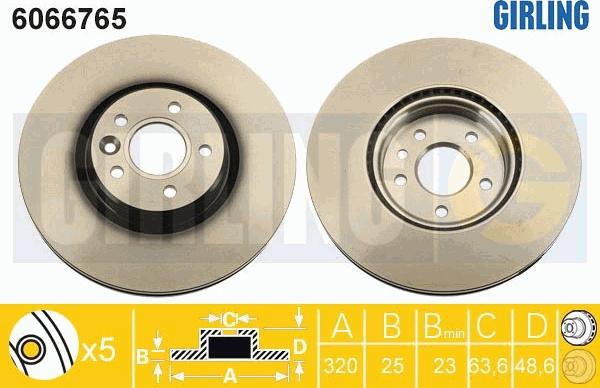 Girling 6066765 - Тормозной диск autospares.lv