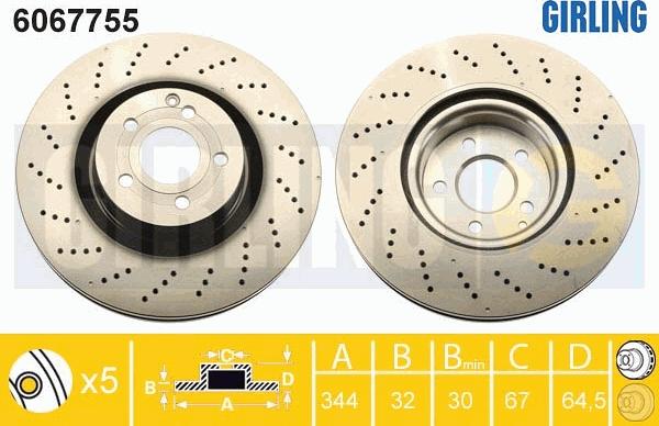 Girling 6067755 - Тормозной диск autospares.lv