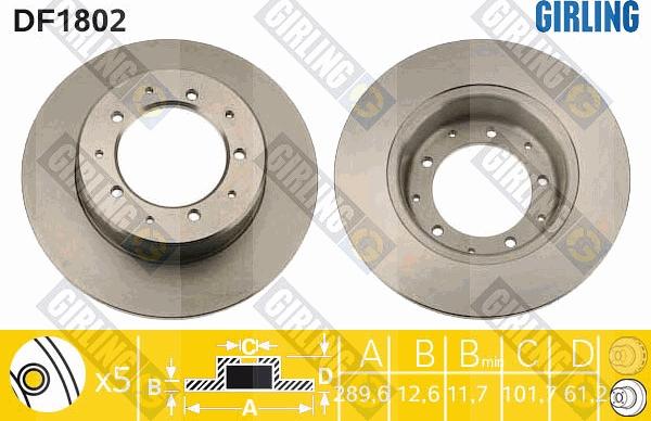 Girling 6018024 - Тормозной диск autospares.lv