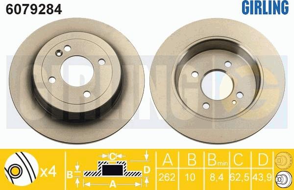 Girling 6079284 - Тормозной диск autospares.lv