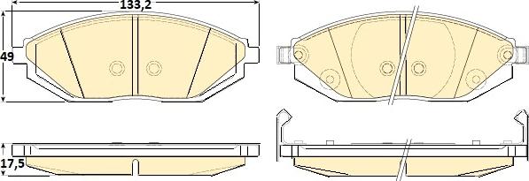 Girling 6146069 - Тормозные колодки, дисковые, комплект autospares.lv