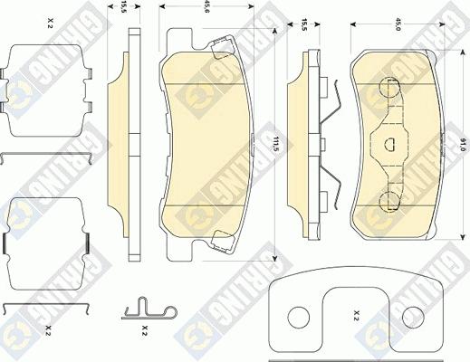 Girling 6146009 - Тормозные колодки, дисковые, комплект autospares.lv