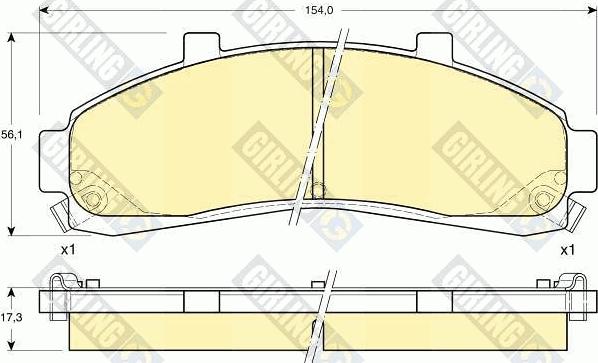 Girling 6140109 - Тормозные колодки, дисковые, комплект autospares.lv