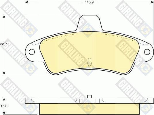 Girling 6140843 - Тормозные колодки, дисковые, комплект autospares.lv