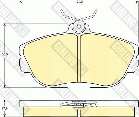 Girling 6140331 - Тормозные колодки, дисковые, комплект autospares.lv