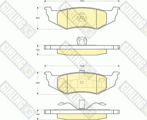 Girling 6141195 - Тормозные колодки, дисковые, комплект autospares.lv