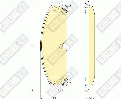 Girling 6141349 - Тормозные колодки, дисковые, комплект autospares.lv