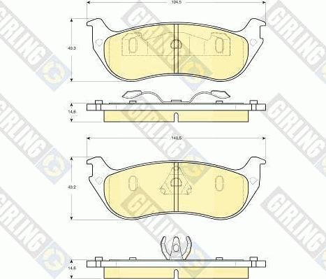 Girling 6141325 - Тормозные колодки, дисковые, комплект autospares.lv