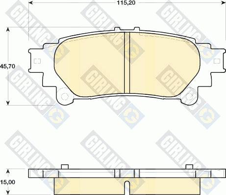 Girling 6141749 - Тормозные колодки, дисковые, комплект autospares.lv