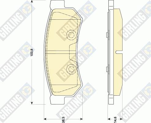 Girling 6141789 - Тормозные колодки, дисковые, комплект autospares.lv