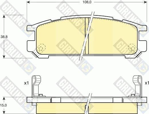 Girling 6109909 - Тормозные колодки, дисковые, комплект autospares.lv