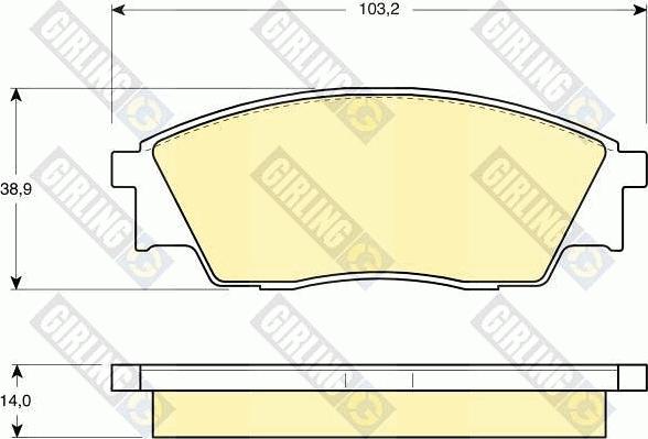 Girling 6109919 - Тормозные колодки, дисковые, комплект autospares.lv