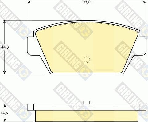 Girling 6109459 - Тормозные колодки, дисковые, комплект autospares.lv