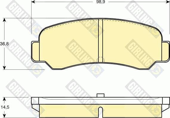 Girling 6109469 - Тормозные колодки, дисковые, комплект autospares.lv