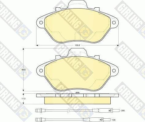 Girling 6109563 - Тормозные колодки, дисковые, комплект autospares.lv