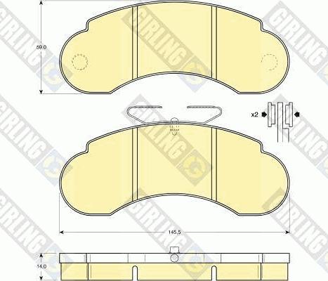 Girling 6109503 - Тормозные колодки, дисковые, комплект autospares.lv