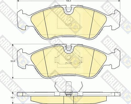 Girling 6109512 - Тормозные колодки, дисковые, комплект autospares.lv