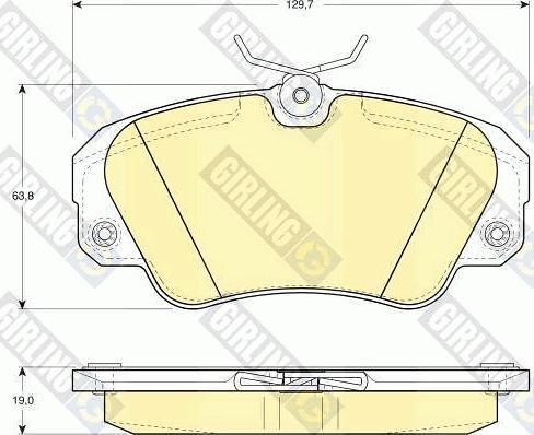 Girling 6109571 - Тормозные колодки, дисковые, комплект autospares.lv