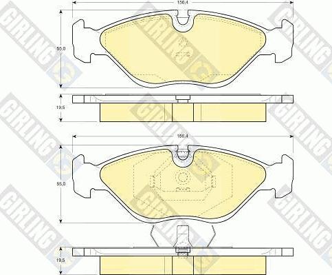 Girling 6109692 - Тормозные колодки, дисковые, комплект autospares.lv