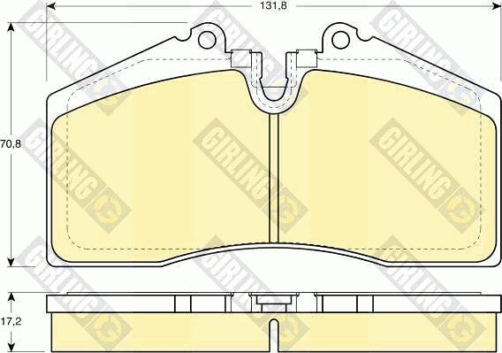 Girling 6109662 - Тормозные колодки, дисковые, комплект autospares.lv