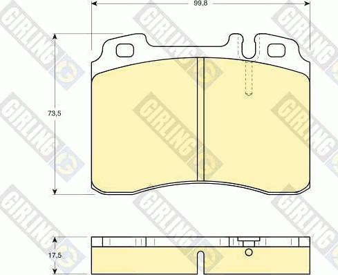 Girling 6109622 - Тормозные колодки, дисковые, комплект autospares.lv