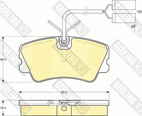 Girling 6109001 - Тормозные колодки, дисковые, комплект autospares.lv