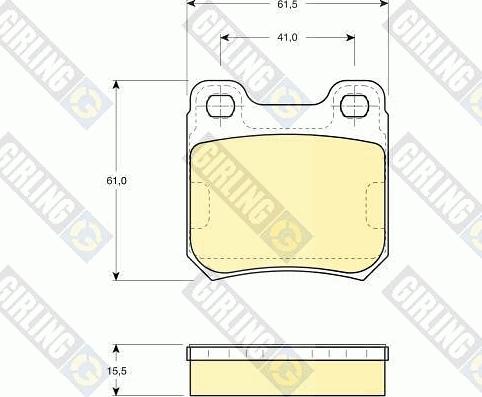 Girling 6109142 - Тормозные колодки, дисковые, комплект autospares.lv