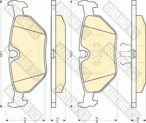 Girling 6109172 - Тормозные колодки, дисковые, комплект autospares.lv