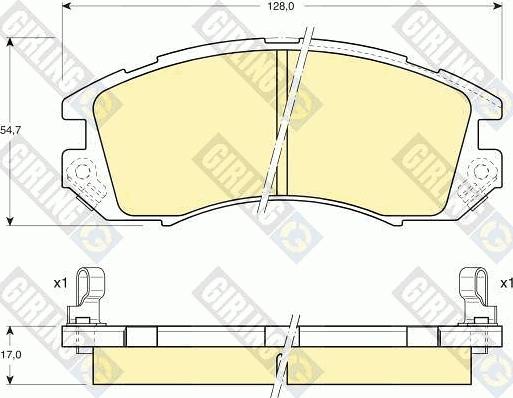 Girling 6109899 - Тормозные колодки, дисковые, комплект autospares.lv