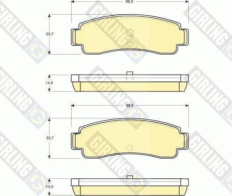 Girling 6109829 - Тормозные колодки, дисковые, комплект autospares.lv