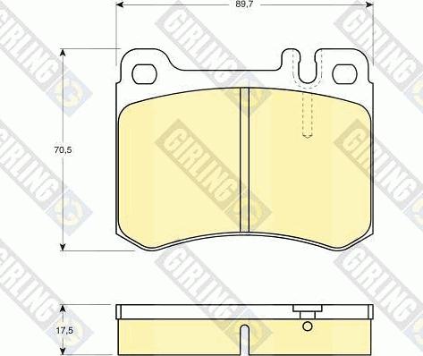 Girling 6109292 - Тормозные колодки, дисковые, комплект autospares.lv